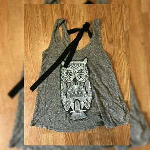 Poetry owl tank top